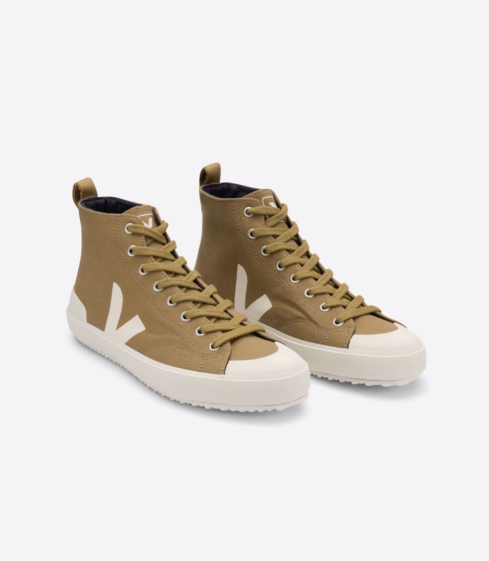 Veja Sneakers Mens - Nova High Top Canvas - Brown/White - 9351PVYBI